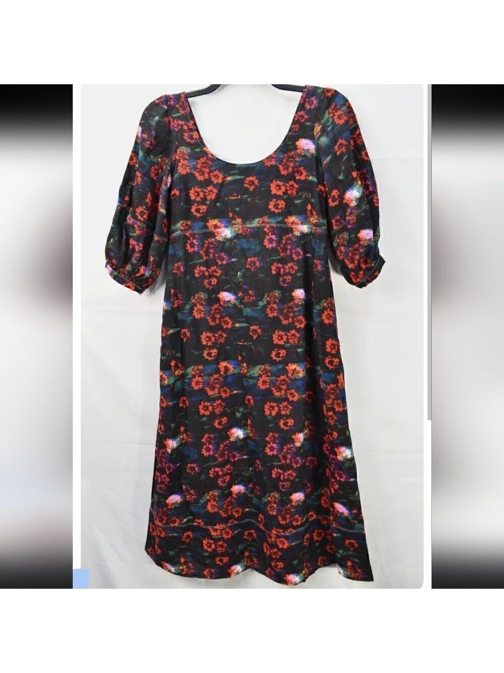 Rachel Comey Women's Floral Print  3/4  Puff Sleeve Dress,NWT Size 4